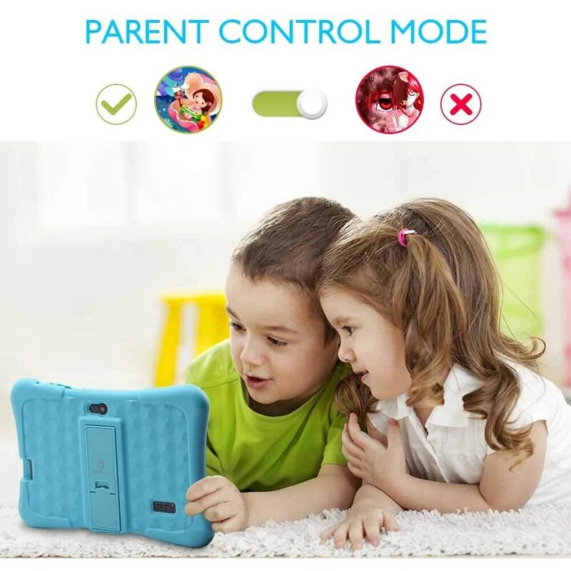 DragonTouch Blau Y88X Plus 7 zoll Kinder Kinder Tabletten 16GB Quad Core Android 8.1 + Tablet Tasche + Bildschirm schutz für Kinder Tablet PC