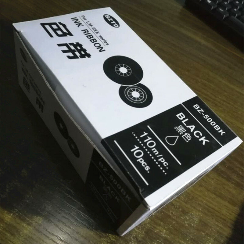 BZ-500BK de cinta de tinta negra para impresora de identificación de Cable MAX LETATWIN, máquina de escritura electrónica, LM-550A,LM-500E, Envío Gratis
