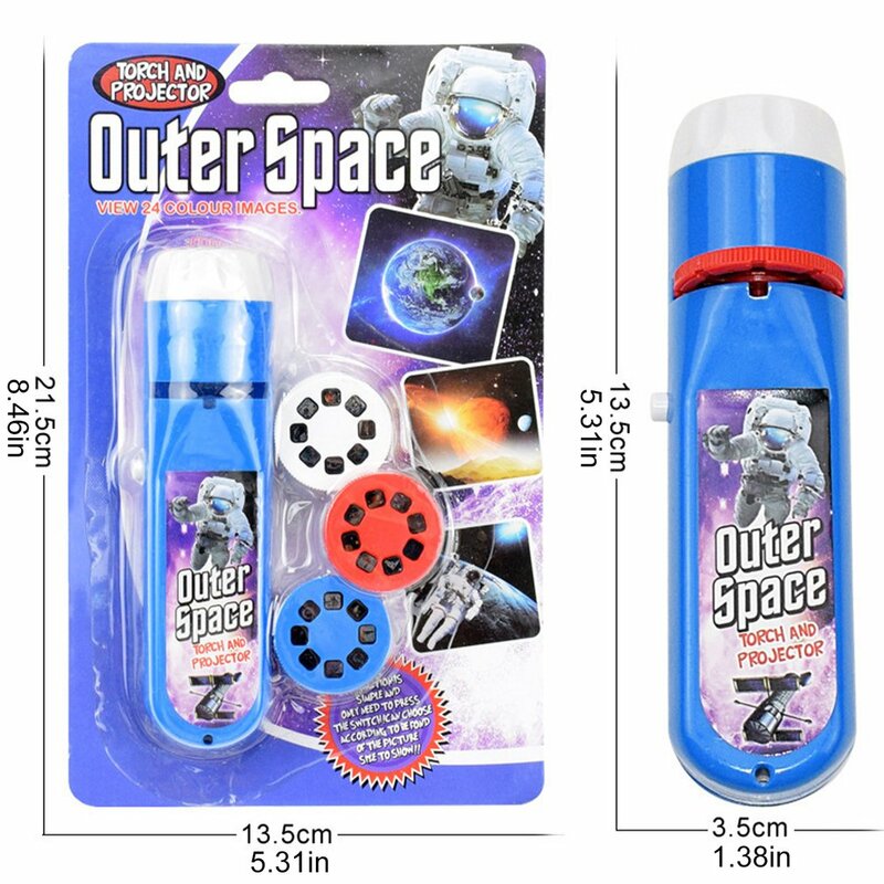 Projection Flashlight Light Outer Space Pattern Kids Projector Parent-child Interaction Puzzle Early Education Luminous Toy