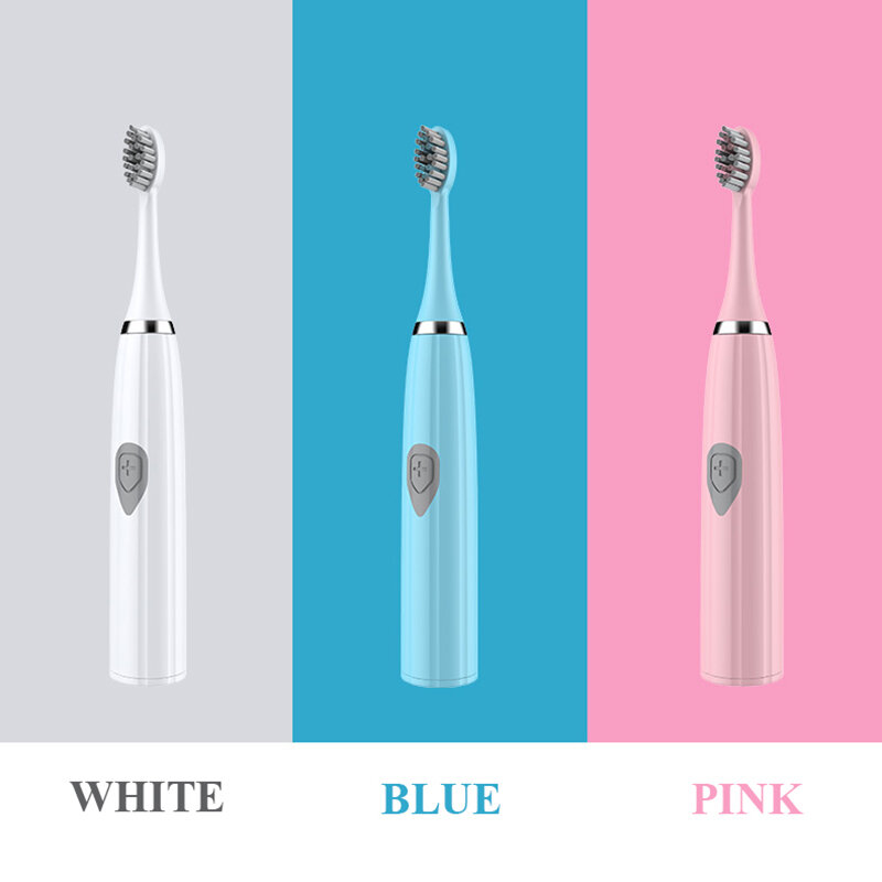 3 en 1 cepillo de dientes eléctrico impermeable patrón de dibujos animados cepillo de dientes de doble cara limpia productos de baño de higiene bucal