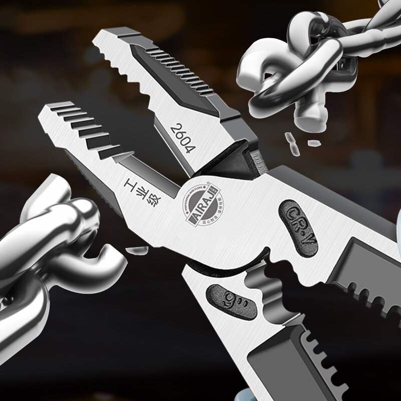 AIRAJ 9'' Multi Function Pliers Set Combination Pliers Stripper Crimper Cutter Heavy Duty Wire Pliers Diagonal Pliers Hand Tools