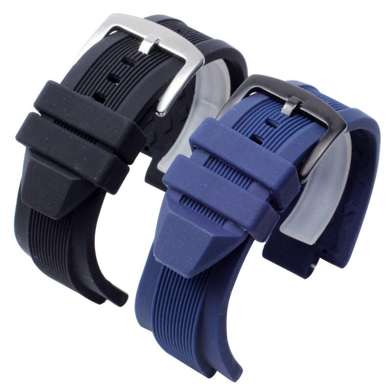 Pulseiras de relógio de borracha, de forte flexibilidade, para michael kors mk9019 mk8295 mk8492 mk9020 mk9020, pulseira de relógio de pulso masculina