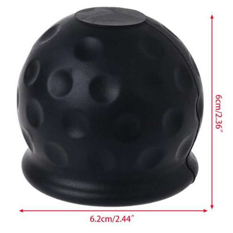 Tapa de bola para barra de remolque, accesorio Universal multiusos de 50mm, color negro, para enganche de remolque, caravana y remolque