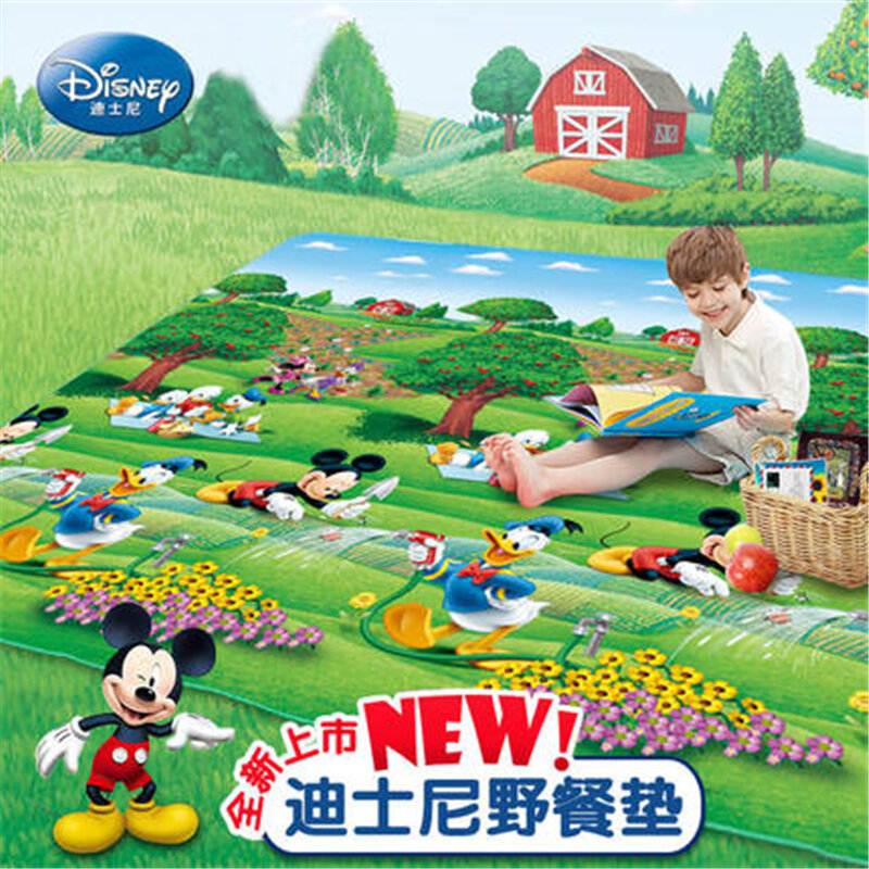 Disney Mickey Mouse Piknik Tikar Kelembaban-Bukti Mat Beach Mat Outdoor Rumput Liar Menebal Kain Tenda Mat Kids Playmat