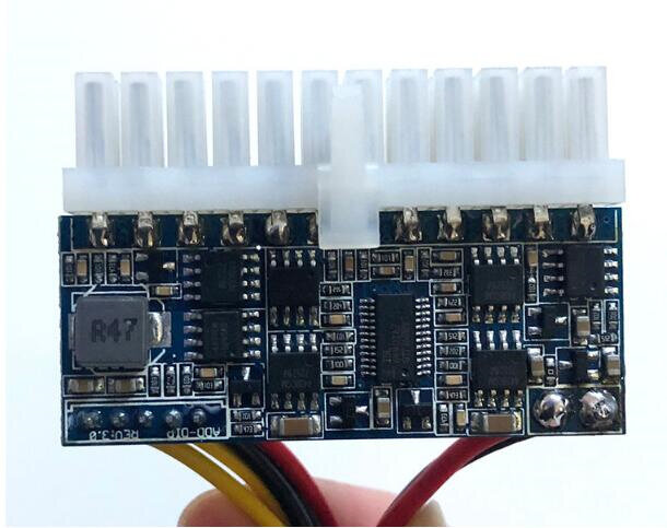 Itx-interruptor com placa de som automotiva, 12v, 250w, 24 pinos, módulo de alimentação