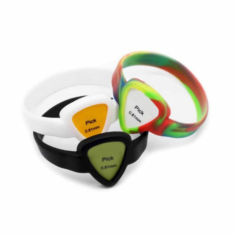 1pcs Guitar Pick Bracelet Portable Silicone Sports Hand Wrist Strap Wristband Holder Guitar accessories