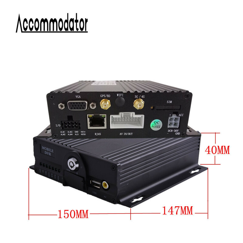 AHD 1080 1080P 4 チャンネルタクシートレーラートラック車車スクールバスデュアル SD カード GPS 3 グラム携帯 DVR