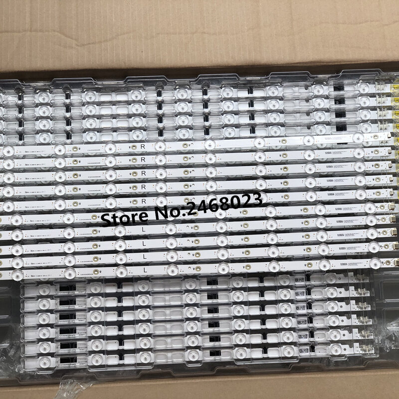 10 pces led backlight strip para IC-B-A0AG55DA39R IC-B-A0AG55DA39L 8 + 8 lâmpadas