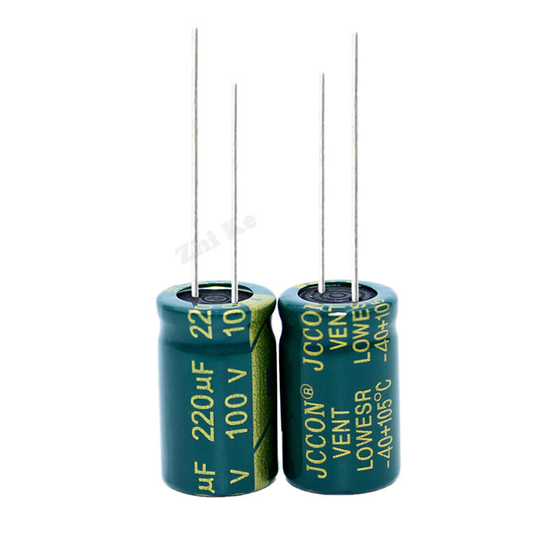 10 pcs capacitor eletrolítico de Alumínio 220 uF 100 V 13*21mm frekuensi tinggi kapasitor Radial Eletrolítico