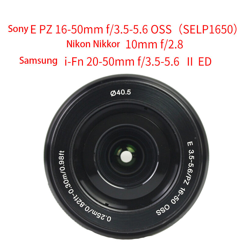 Capa da lente da câmera de bizoe 40.5mm sony 16-50 lente nex5c3n5t 5r micro único camera câmera a7m3m2r2s2a9 preto