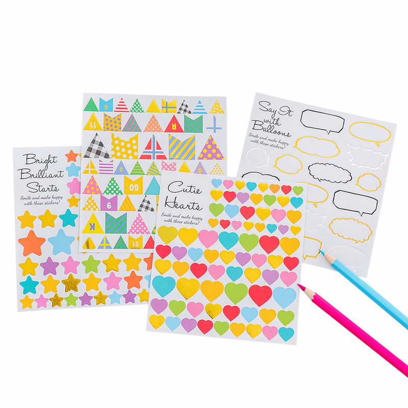 1 лист, мультяшная Геометрическая наклейка для дневника, Kawaii, записная книжка, самодельная наклейка для скрапбукинга, новые детские игрушки