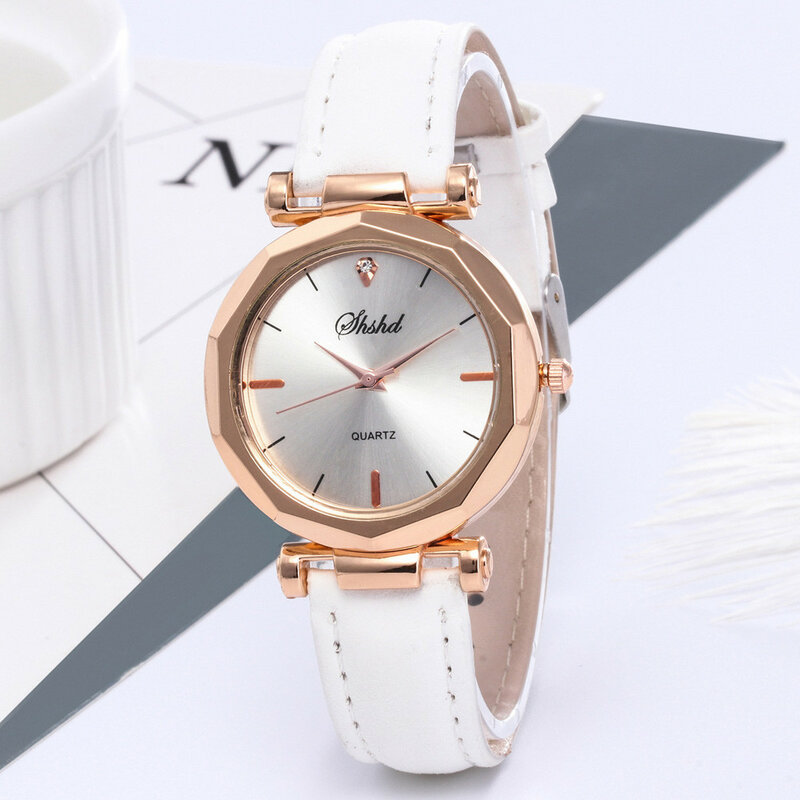 2020 vendita calda orologi da donna moda semplice orologi da donna cinturino in pelle bianca orologi da polso al quarzo vendita di liquidazione Dropshipping