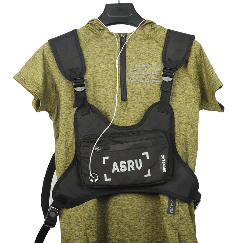 Nocna torba na klatkę piersiową Unisex mężczyźni turystyka wodoodporna torba na telefon komórkowy plecak męski męski Nylon lekka torba odblaskowa do biegania