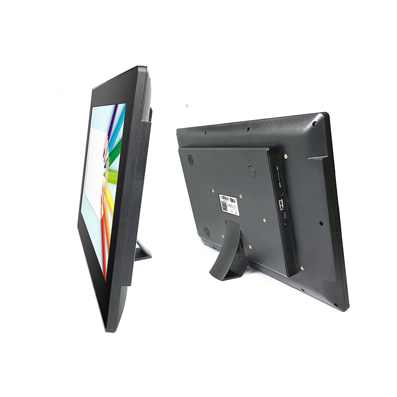 Panel de pantalla táctil capacitivo, todo en uno, ordenador android de 10,1 pulgadas, soporte de montaje en pared, tableta PC con alimentación de CC
