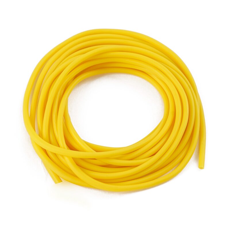 Cuerda de retención de tubo de látex, aparejos de pesca de núcleo sólido, elástico, amarillo, diámetro de 2,4mm, 3m, 6m, 10m, 20 m, 50m, nuevo