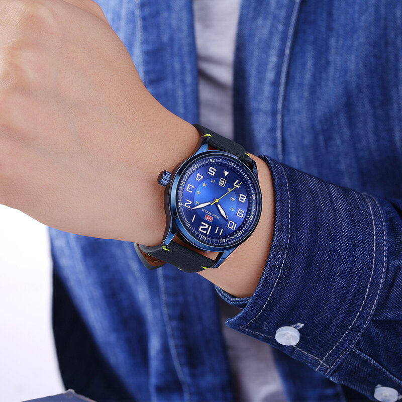 Sport Watch mężczyźni 2020 Top markowy kalendarz Auto data Quartz zegarki wodoodporny niebieski Ocean moda armia MINI FOCUS часы мужские