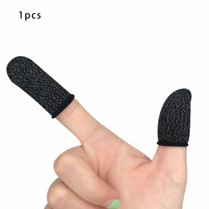 ชุดนิ้วกันเหงื่อสำหรับเล่นเกมมือถือชุดนิ้วสัมผัสหน้าจอไฟเบอร์ระบายอากาศได้ตำแหน่งเดินกินไก่