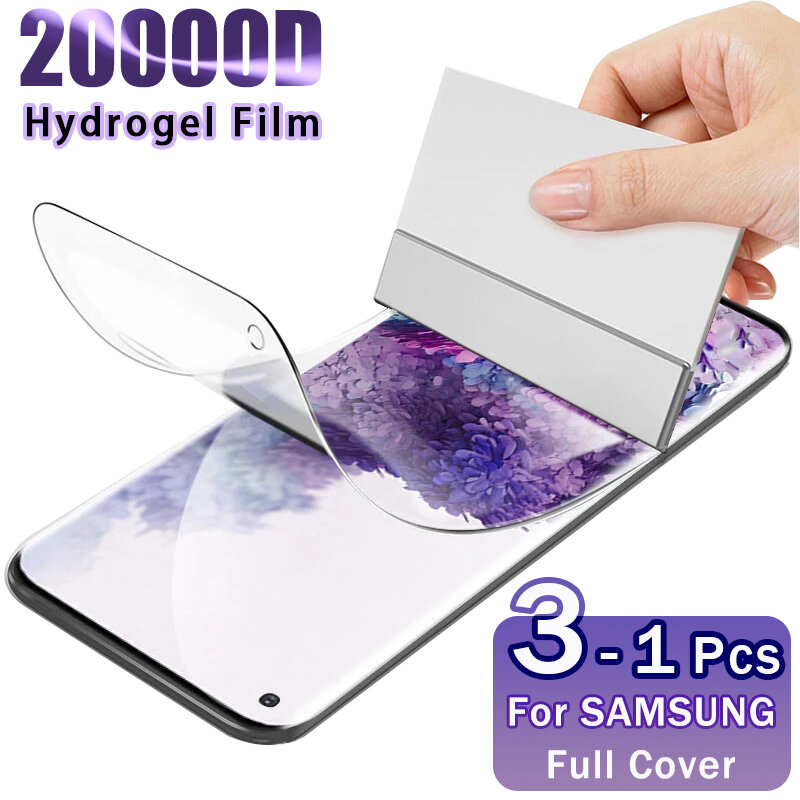 3PCS For Samsung Galaxy S22 S21 S20 Ultra Plus Screen Protector Note 20 10 9 8 S10 S8 S9 Plus Lite S10E S20FE A52 S 5G Not Glass