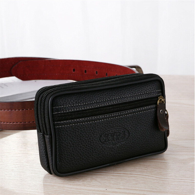 LKEEP Mobile téléphone taille Pack pour hommes Testificate sac en cuir porte-monnaie sangle poche téléphone portable sac pochette ceinture taille pochette