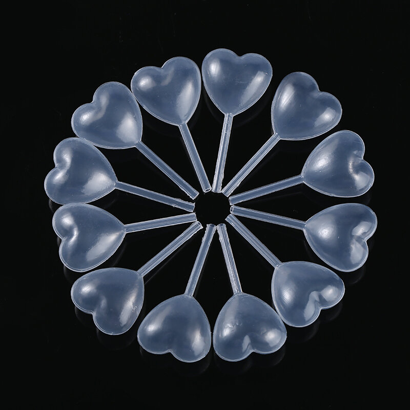 50 buah bentuk hati 4ml Transfer minyak cair pipet plastik Remas mata penetes untuk membuat perhiasan Lab perlengkapan kebersihan