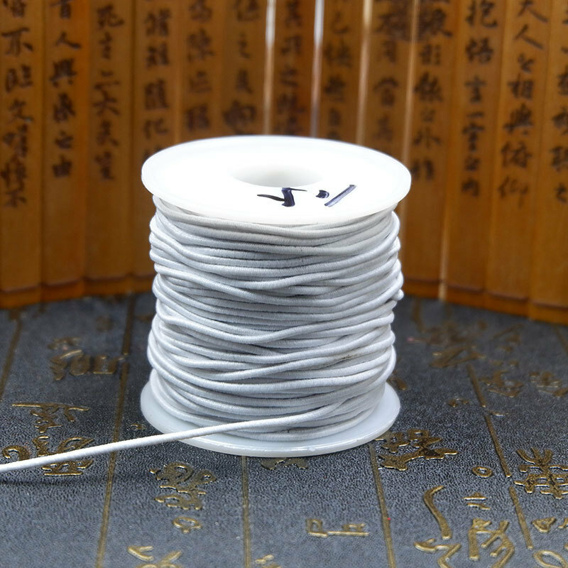 50 m/rotolo 0.8/1/1/2/1/mm braccialetti con cordoncino elastico forte filo elastico per creazione di gioielli linea di cordoncini per collana fai-da-te