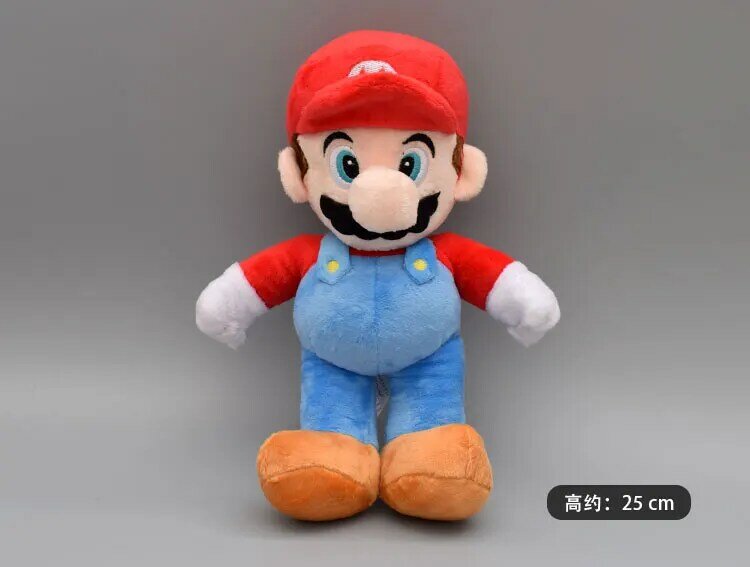 25/37/42CM Super Mario Bros Luigi Plush Toys Super Mario Stand Mario Brother Stuffed Toys Soft Dolls For Children Cartoon Gifts