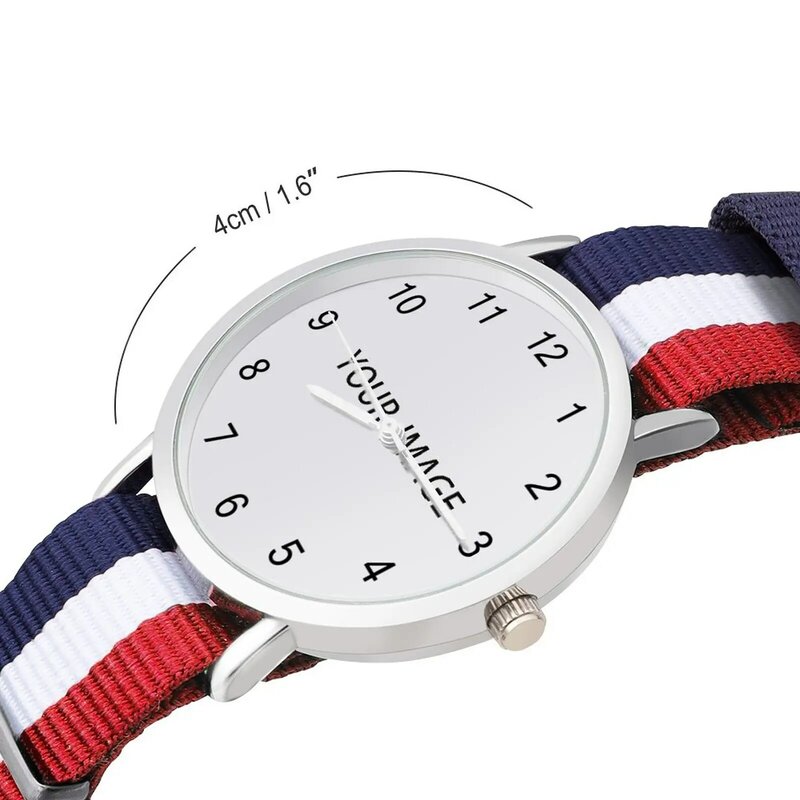 사용자 정의 이미지 쿼츠 시계 사용자 정의 디자인 자신의 손목 시계 사용자 정의 사무실 남여 손목 시계
