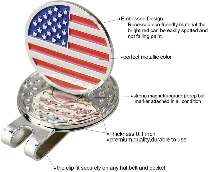 Rotulador de pelota de Golf, soporte de silicona con enganche magnético para el borde del bolsillo, cinturón y ropa, gran regalo, 6 unids/paquete
