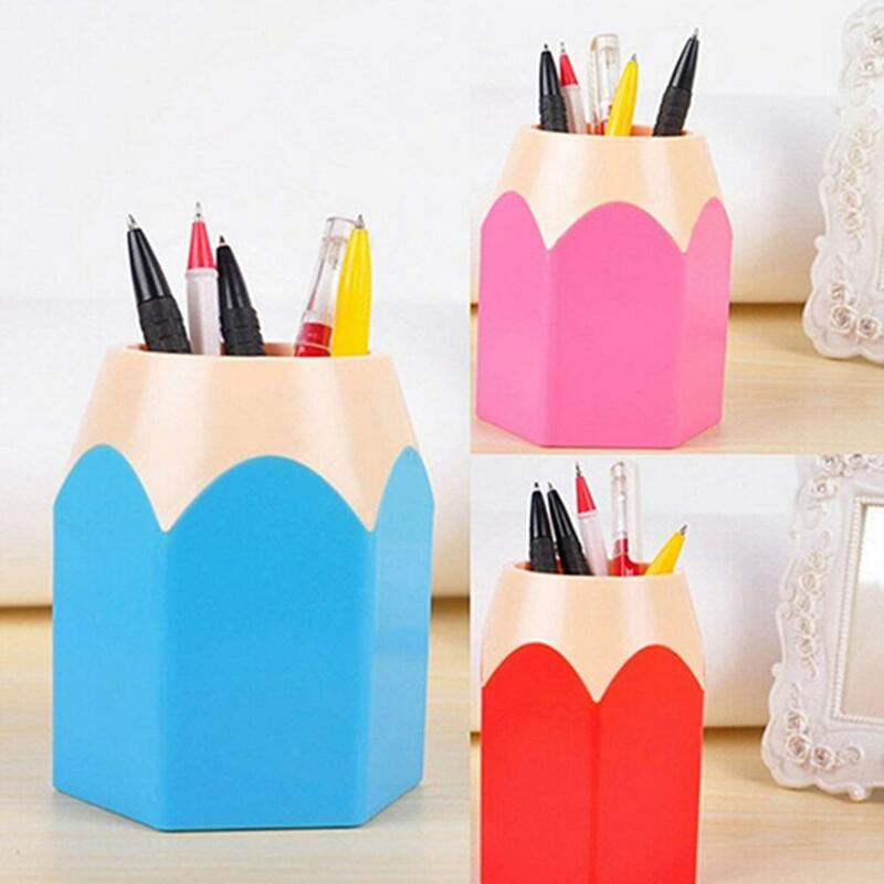 Creative Pen Vase Pencil Pot Makeup Brush Holder Stationery Desk Tidy Container Makeup Brush Storage Case