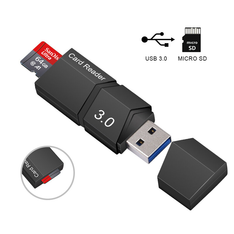 SD Kartenleser USB 3,0 Kartenleser 3,0 Für USB Micro SD Adapter-Stick Smart Memory Kartenleser SD kartenleser