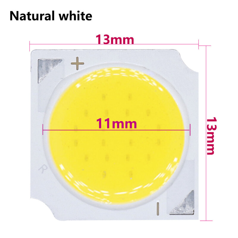 Chip LED COB de 20 piezas, placa de aluminio, lámpara de luz blanca, 3W, 5W, 7W, 10W, 240-260ma