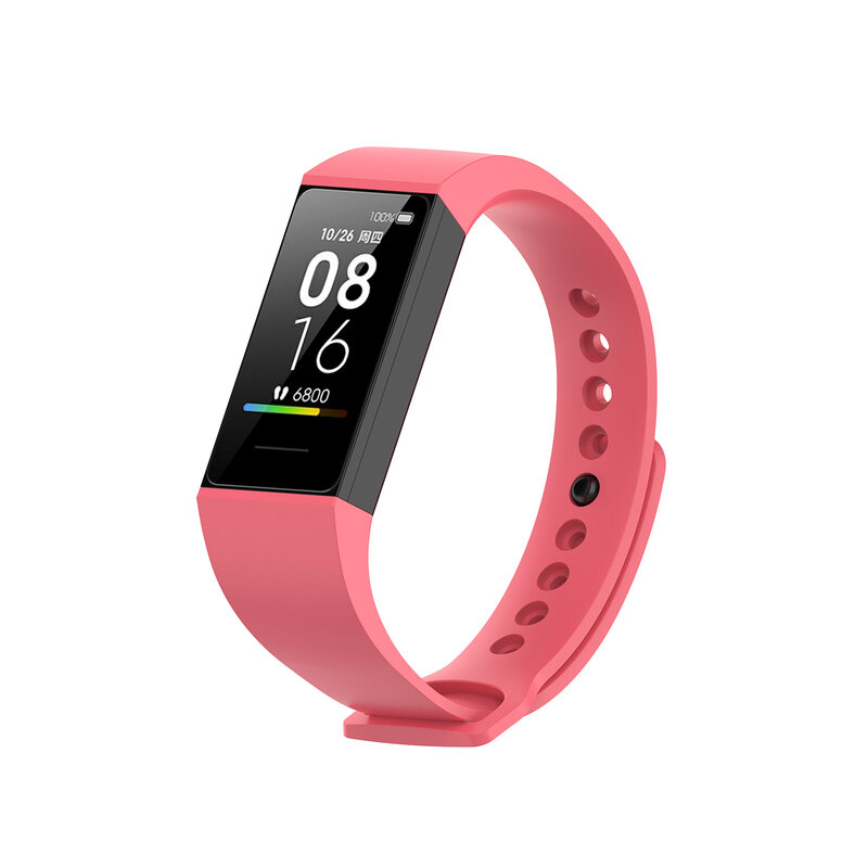 AKBNSTED สมาร์ทสายนาฬิกาสำหรับ Xiaomi Mi Band 4C สำหรับ Redmi อุปกรณ์เสริมซิลิโคนสายรัดข้อมือสร้อยข้อมือกีฬา correa