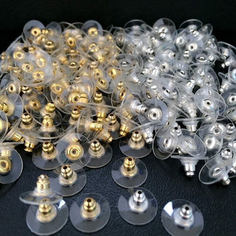 Bouchons de boucles d'oreilles en alliage de caoutchouc, 200 pièces, fournitures pour bijoux, bricolage, accessoires pour la fabrication de bijoux