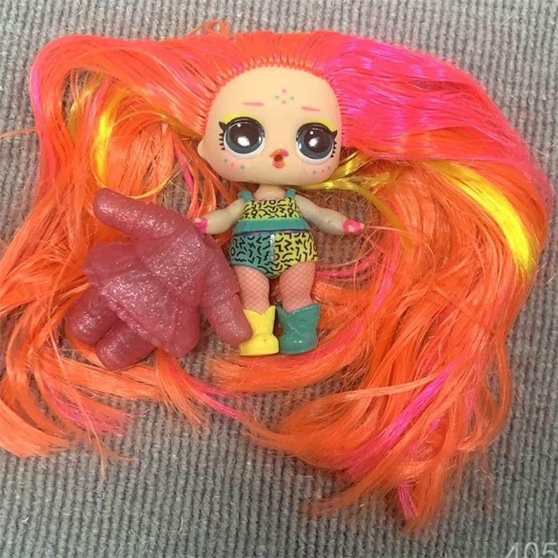 Lol surpresa boneca série 5 hairgols edmbb arco-íris raver neve coelho splatter menina natal presente de aniversário