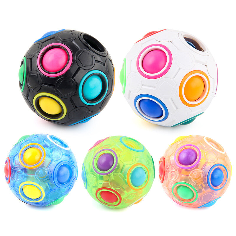 Magic Rainbow Bal Speciale-Shapedchildren Educatief Decompressie Intellectuele Fidget Voor Angst Magiccube Stress Relievertoy