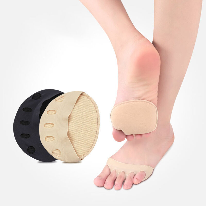 1 paio 5 dita in spugna di cotone traspirante supporto per la cura dei piedi massaggio calzini per le dita mezze solette cuscino metatarsale mal dell'avampiede