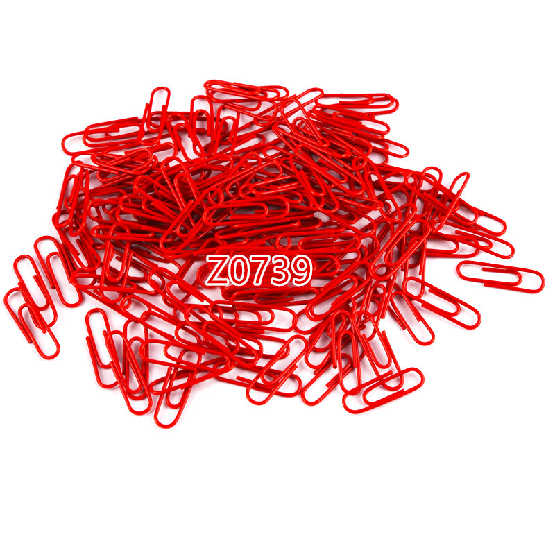 Clipe de papel colorido para doces, clipe de papel vermelho colorido com 300 peças