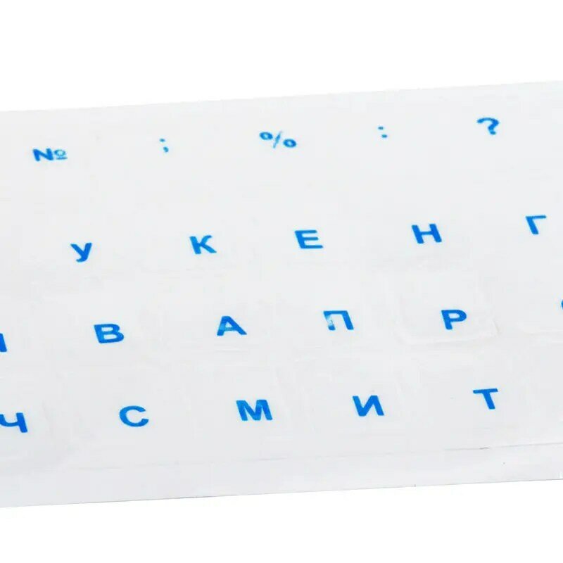 Autocollants de clavier transparents russes, lettres de l'alphabet pour ordinateur portable, 1 pièce