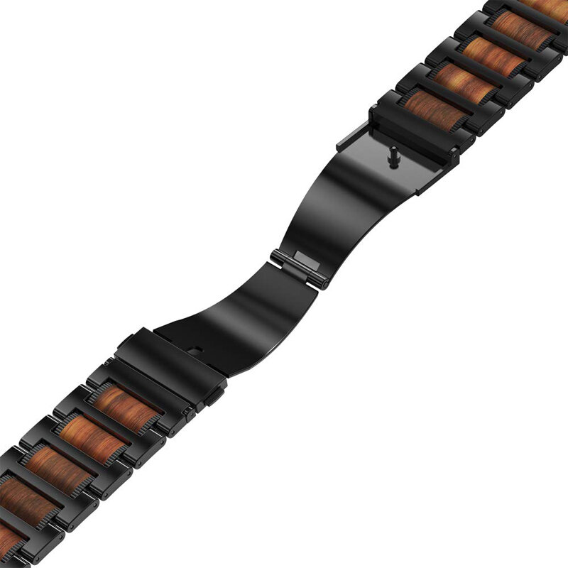 watch Accessories strap for apple watch Band 44mm 42mm 40mm 38mm iwatch 5/4/3/2/1 Wooden Red Sandalwood Stainless Steel Bracelet