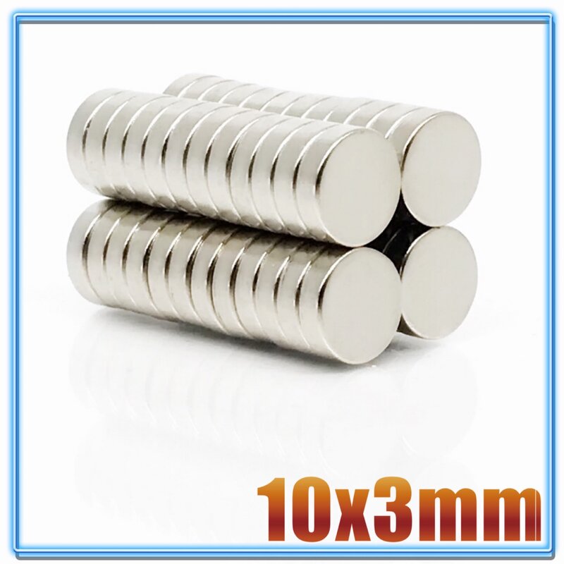 20 ~ 500 pz magnete rotondo 10x1 10x2 10x3 10x4 10x5 10X8 10x10 magnete al neodimio permanente NdFeB magneti potenti Super potenti 10*1.5