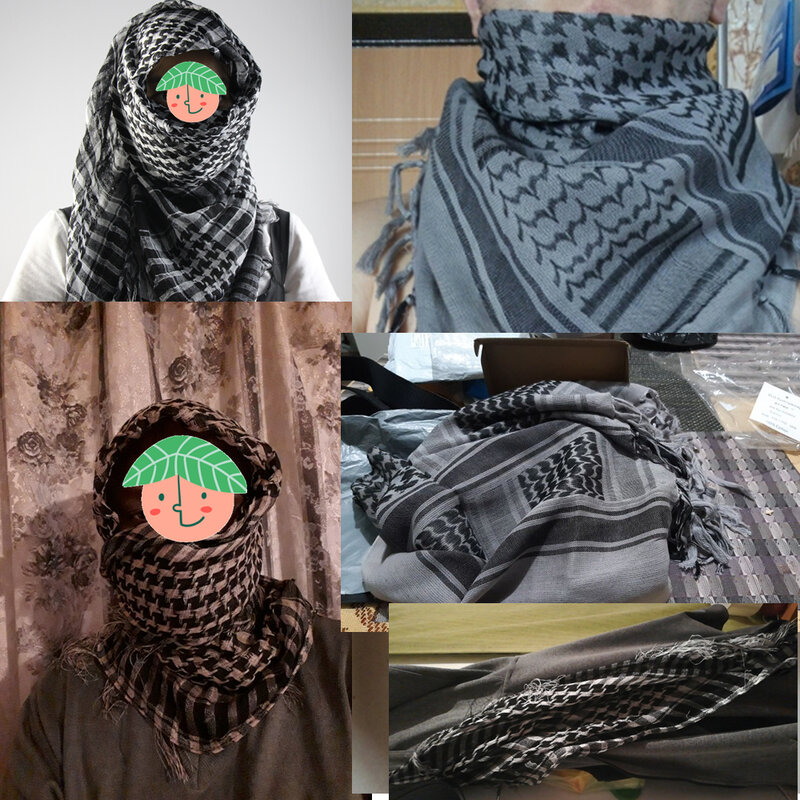 Hunting Army Military Tactical Keffiyeh Shemagh Desert Arab Scarf Shawl Neck Cover Head Wrap Hiking Airsoft Shooting Accessories