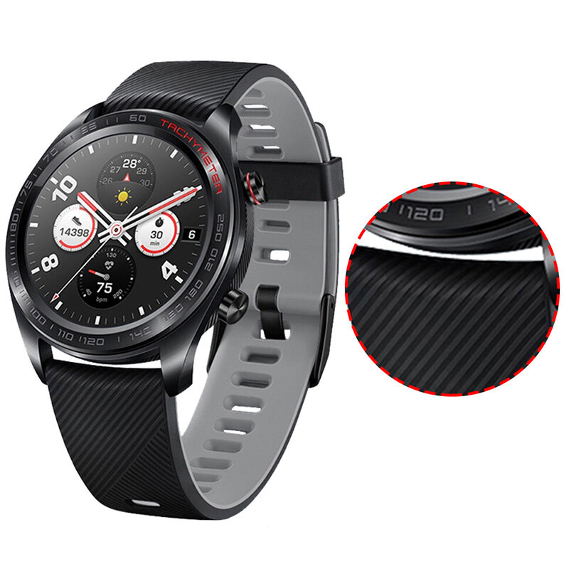 Pulseira de silicone para huawei watch, pulseira para huawei watch gt 2 46mm/gt active 46mm, honor magic band bracelete gt2 pulseira de relógio inteligente de 22mm