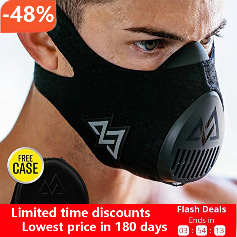 Mascarilla deportiva para Fitness, máscara de entrenamiento para correr, resistencia, Cardio, 3,0
