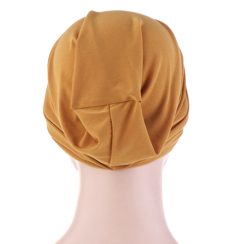 KepaHoo donne musulmane Cross Silk Sleep chemio Hat Beanie Turban Hat sciarpa cancro chemio Beanie Cap Hijab Headwear Head Wrap