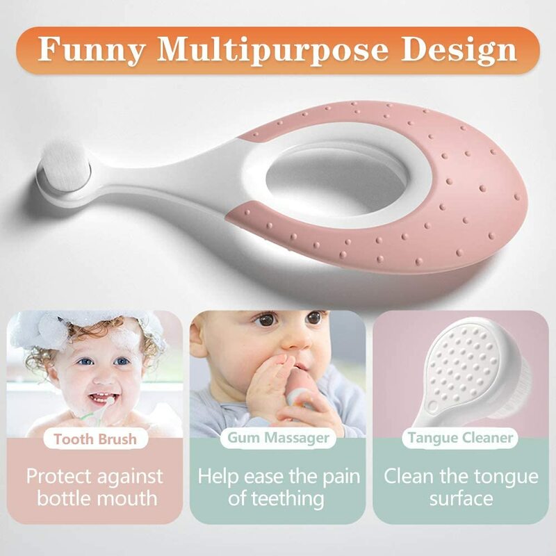 幼児用歯ブラシ,0〜3歳の赤ちゃん用の追加の柔らかい歯ブラシ,10000の柔らかい泡が滑らかなベビーカー