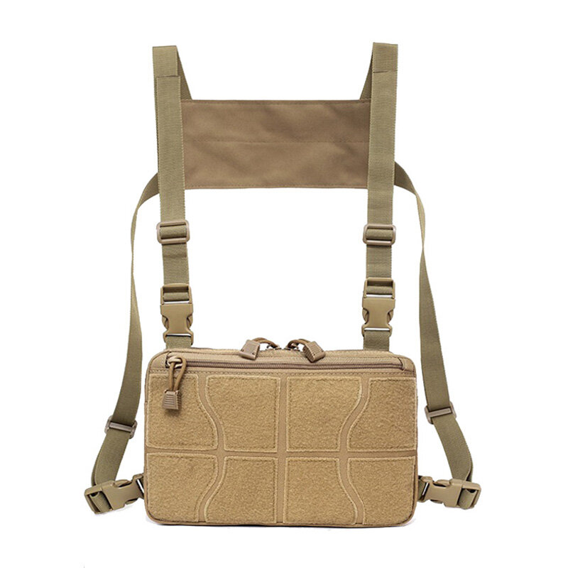Тактическая нагрудная сумка 1000D, нейлоновая Съемная военная сумка для жилета, Молле, сумка на плечо, уличные спортивные сумки для кемпинга, аксессуары для охоты