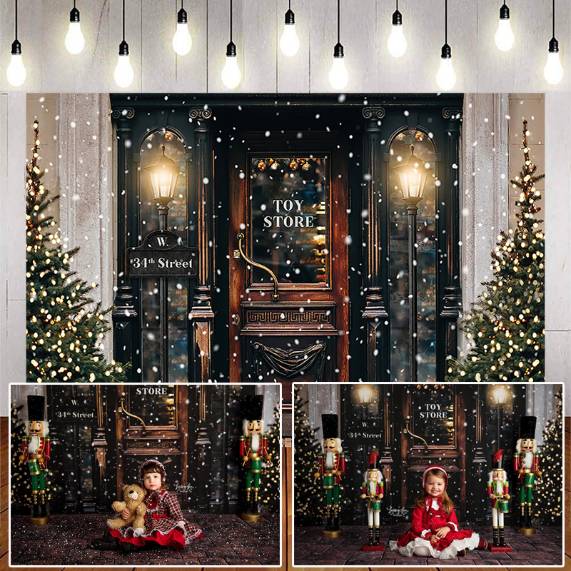 Christmas Photography Background Chirstmas Tree Children Portrait Photo Backdrop Party Decoration Props Banner For Photo Studio