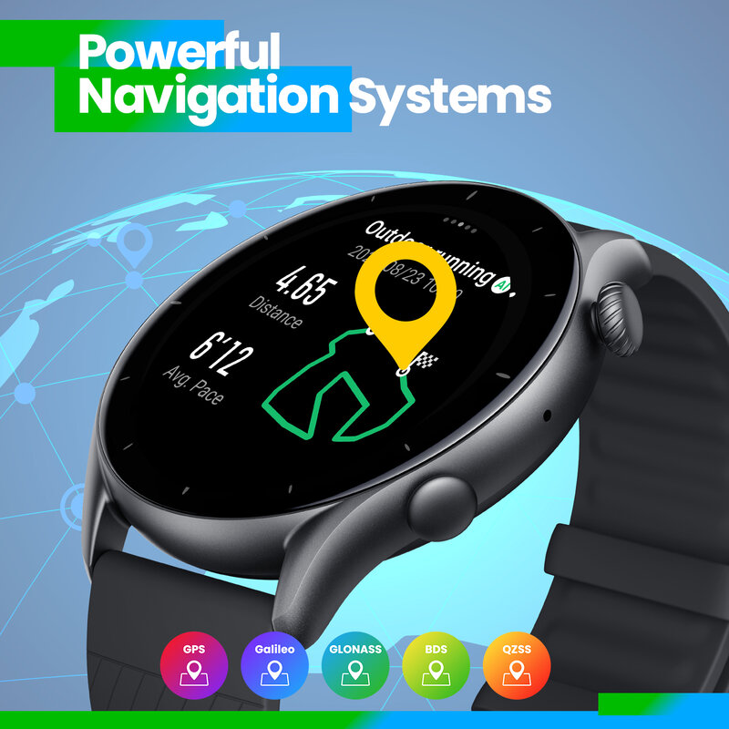 Amazfit-reloj inteligente GTR 3 GTR3 GTR-3, Smartwatch con control de la salud, Pantalla AMOLED de 1,39 pulgadas, compatible con teléfonos Android e IOS, Alexa, nuevo