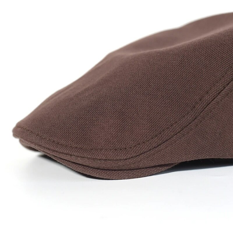 Kapas Adjustable Tukang Koran Topi Pria Wanita Kasual Datar Ivy Topi Lembut Padat Warna Mengemudi Sopir Taksi Topi Unisex Hitam Abu-abu Coklat topi