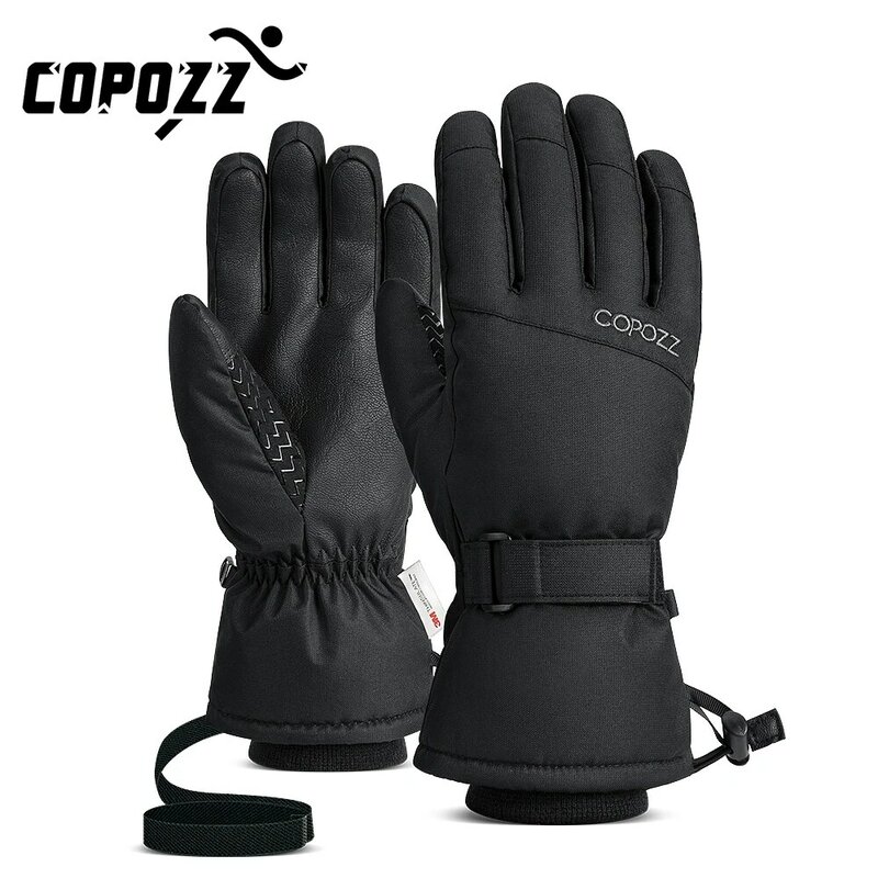 Copozz ผู้ชายผู้หญิงฤดูหนาวถุงมือสกีกันน้ำ Ultralight สโนว์บอร์ดถุงมือรถจักรยานยนต์ขี่หิมะ Keep Warm Windproof ถุงมือ